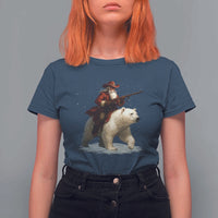 Funny Santa Gun Christmas T Shirt For Women - Wonder Print Shop