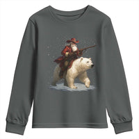 Funny Santa Gun Christmas Youth Sweatshirt - Wonder Print Shop