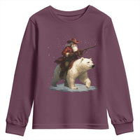 Funny Santa Gun Christmas Youth Sweatshirt - Wonder Print Shop