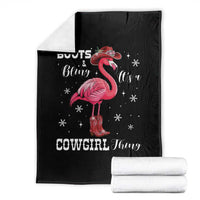 Cowboy Flamingo Throw Blanket Boots And Bling It Is A Cowgirl Thing - Wonder Print Shop