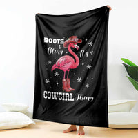 Cowboy Flamingo Throw Blanket Boots And Bling It Is A Cowgirl Thing - Wonder Print Shop