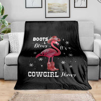 Cowboy Flamingo Throw Blanket Boots And Bling It Is A Cowgirl Thing - Wonder Print Shop