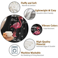 Cowboy Flamingo Throw Blanket Boots And Bling It Is A Cowgirl Thing - Wonder Print Shop