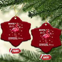 Cowboy Flamingo Ceramic Ornament Boots And Bling It Is A Cowgirl Thing - Wonder Print Shop