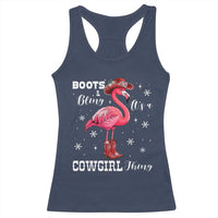 Cowboy Flamingo Racerback Tank Top Boots And Bling It Is A Cowgirl Thing - Wonder Print Shop