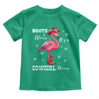 Cowboy Flamingo Toddler T Shirt Boots And Bling It Is A Cowgirl Thing - Wonder Print Shop