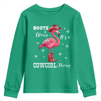 Cowboy Flamingo Youth Sweatshirt Boots And Bling It Is A Cowgirl Thing - Wonder Print Shop