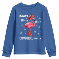 Cowboy Flamingo Youth Sweatshirt Boots And Bling It Is A Cowgirl Thing - Wonder Print Shop