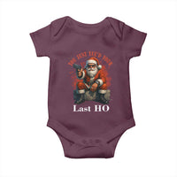Funny Santa Gun Christmas Baby Onesie You Just Yeed Your Last Ho - Wonder Print Shop