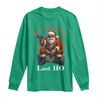 Funny Santa Gun Christmas Long Sleeve Shirt You Just Yeed Your Last Ho - Wonder Print Shop