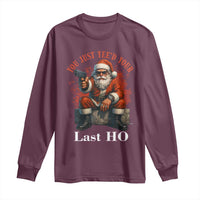 Funny Santa Gun Christmas Long Sleeve Shirt You Just Yeed Your Last Ho - Wonder Print Shop