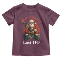 Funny Santa Gun Christmas Toddler T Shirt You Just Yeed Your Last Ho - Wonder Print Shop