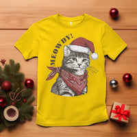 Cowboy Cat Christmas T Shirt Meowdy Western Rodeo - Wonder Print Shop