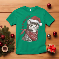 Cowboy Cat Christmas T Shirt Meowdy Western Rodeo - Wonder Print Shop