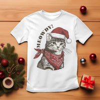 Cowboy Cat Christmas T Shirt Meowdy Western Rodeo - Wonder Print Shop