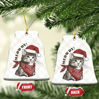 Cowboy Cat Christmas Ceramic Ornament Meowdy Western Rodeo - Wonder Print Shop