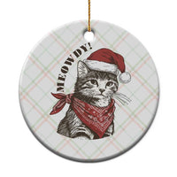 Cowboy Cat Christmas Ceramic Ornament Meowdy Western Rodeo - Wonder Print Shop