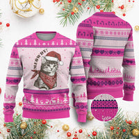 Cowboy Cat Xmas Ugly Christmas Sweater Meowdy Western Rodeo - Wonder Print Shop