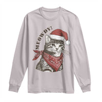 Cowboy Cat Christmas Long Sleeve Shirt Meowdy Western Rodeo - Wonder Print Shop