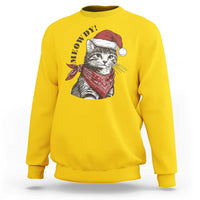 Cowboy Cat Christmas Sweatshirt Meowdy Western Rodeo - Wonder Print Shop