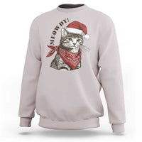 Cowboy Cat Christmas Sweatshirt Meowdy Western Rodeo - Wonder Print Shop