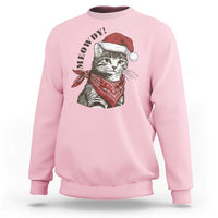 Cowboy Cat Christmas Sweatshirt Meowdy Western Rodeo - Wonder Print Shop