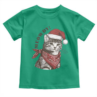 Cowboy Cat Christmas Toddler T Shirt Meowdy Western Rodeo - Wonder Print Shop