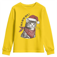 Cowboy Cat Christmas Youth Sweatshirt Meowdy Western Rodeo - Wonder Print Shop
