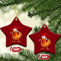 Christmas F Caw F Ceramic Ornament Funny Chicken Meme - Wonder Print Shop