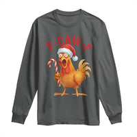 Christmas F Caw F Long Sleeve Shirt Funny Chicken Meme - Wonder Print Shop