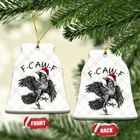 Christmas F Caw F Ceramic Ornament Funny Black Crow Meme - Wonder Print Shop