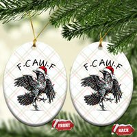 Christmas F Caw F Ceramic Ornament Funny Black Crow Meme - Wonder Print Shop