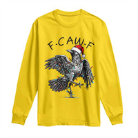 Christmas F Caw F Long Sleeve Shirt Funny Black Crow Meme - Wonder Print Shop