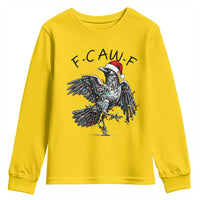 Christmas F Caw F Youth Sweatshirt Funny Black Crow Meme - Wonder Print Shop