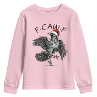 Christmas F Caw F Youth Sweatshirt Funny Black Crow Meme - Wonder Print Shop