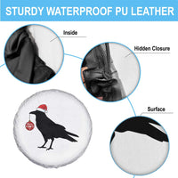 Christmas F Caw F Spare Tire Cover Funny Black Crow Merry Xmas - Wonder Print Shop