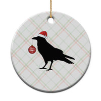 Christmas F Caw F Ceramic Ornament Funny Black Crow Merry Xmas - Wonder Print Shop