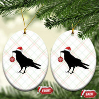 Christmas F Caw F Ceramic Ornament Funny Black Crow Merry Xmas - Wonder Print Shop