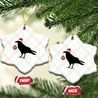 Christmas F Caw F Ceramic Ornament Funny Black Crow Merry Xmas - Wonder Print Shop