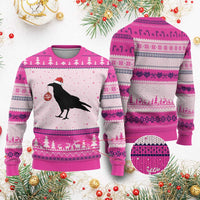 Xmas F Caw F Ugly Christmas Sweater Funny Black Crow Merry Xmas - Wonder Print Shop