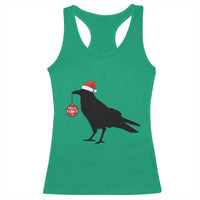 Christmas F Caw F Racerback Tank Top Funny Black Crow Merry Xmas - Wonder Print Shop