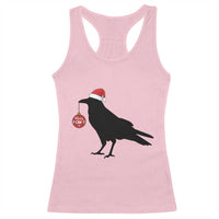 Christmas F Caw F Racerback Tank Top Funny Black Crow Merry Xmas - Wonder Print Shop