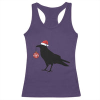 Christmas F Caw F Racerback Tank Top Funny Black Crow Merry Xmas - Wonder Print Shop