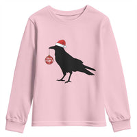 Christmas F Caw F Youth Sweatshirt Funny Black Crow Merry Xmas - Wonder Print Shop