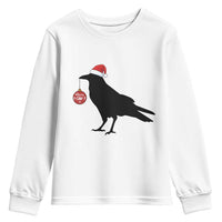 Christmas F Caw F Youth Sweatshirt Funny Black Crow Merry Xmas - Wonder Print Shop