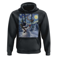 Christmas Snowman Starry Night Hoodie - Wonder Print Shop