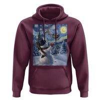 Christmas Snowman Starry Night Hoodie - Wonder Print Shop