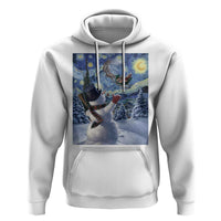 Christmas Snowman Starry Night Hoodie - Wonder Print Shop