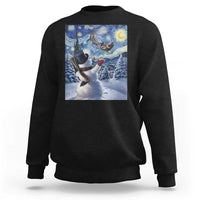 Christmas Snowman Starry Night Sweatshirt - Wonder Print Shop