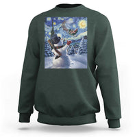 Christmas Snowman Starry Night Sweatshirt - Wonder Print Shop